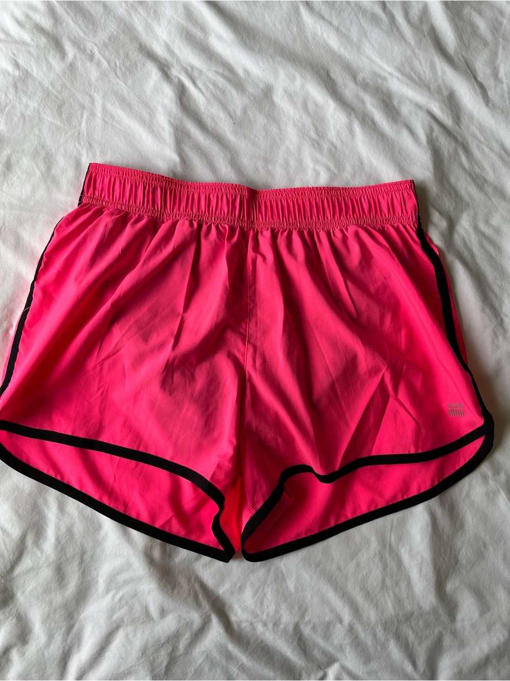 Victoria's Secret Neon Pink Athletic Shorts with Black Trim